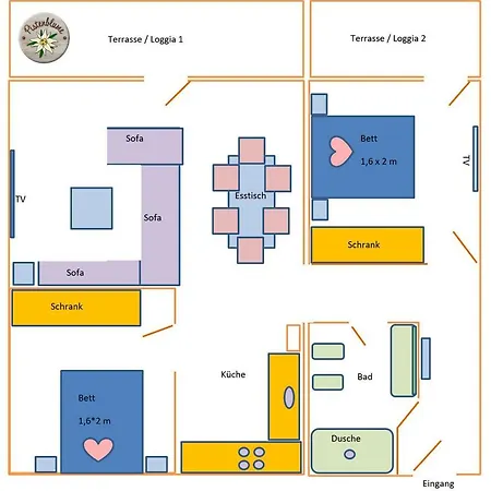 Pistenblume - Skipiste, Stadtzentrum